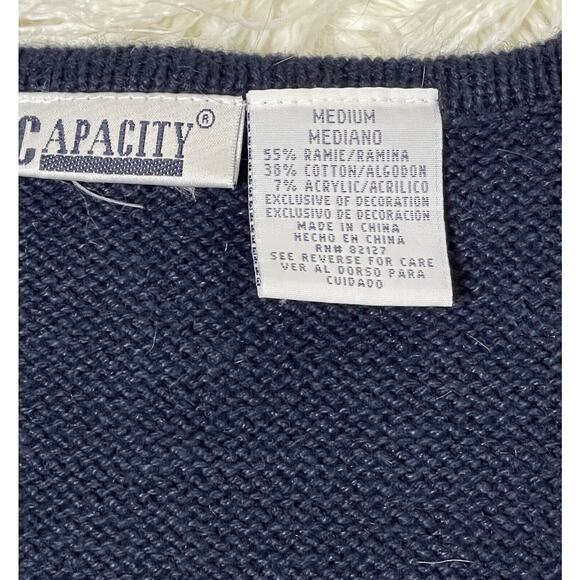 Teddy Bears Sweater Vest Vintage novelty Medium Funny Ugly - Picture 4 of 5